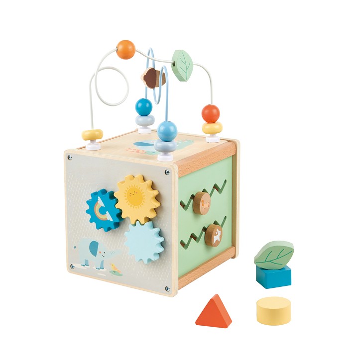 Lelin® Wooden Activity Cube